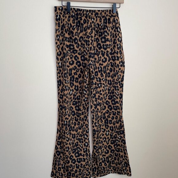 Bardot Leopard Print Flare Pants‎ Size 8 Bell Bottoms Y2K 70s Retro Animal Print - Picture 5 of 11